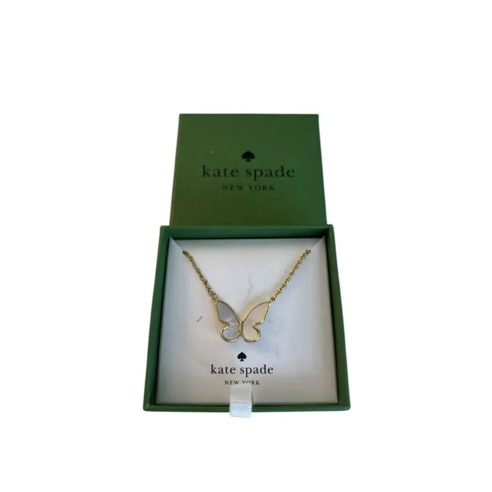 Kate Spade New York “All a Flutter” Mini Butterfly Pendant Necklace.